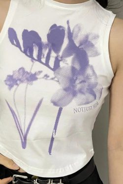 Purple Flowers Tank Top