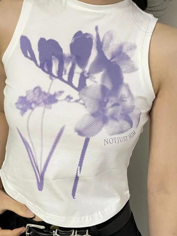 Purple Flowers Tank Top