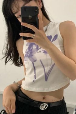 Purple Flowers Tank Top