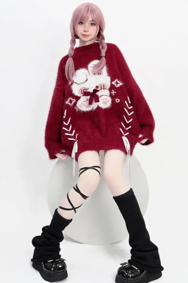 Rabbit Fluffy Xmas Sweater