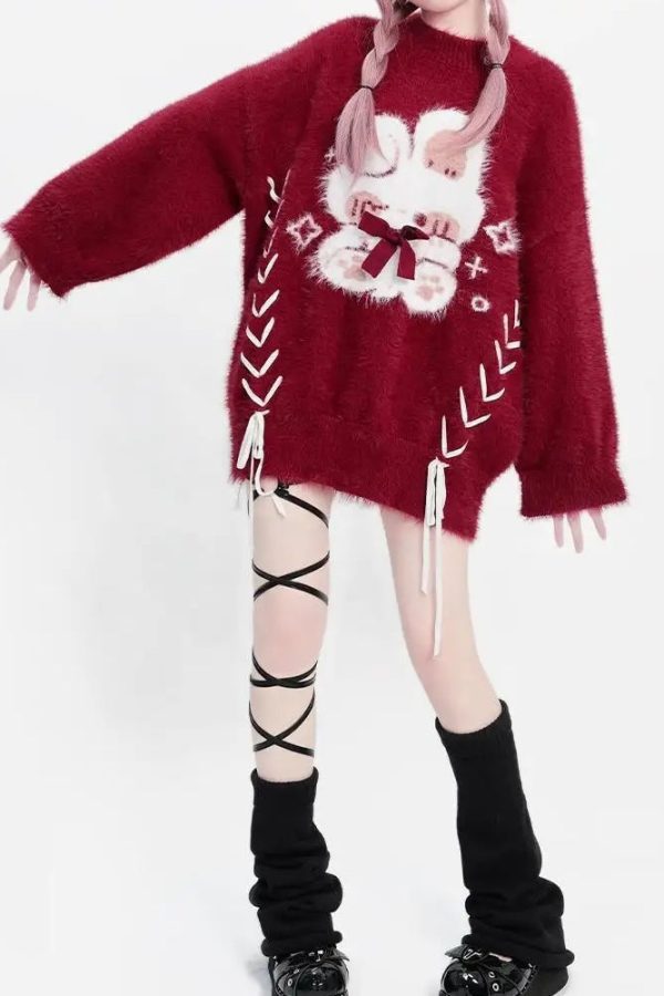 Rabbit Fluffy Xmas Sweater