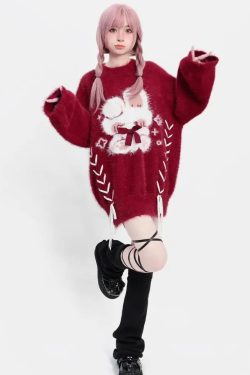 Rabbit Fluffy Xmas Sweater