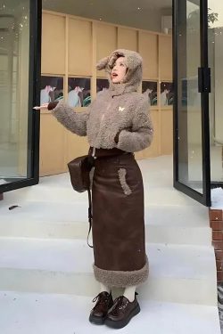 Rabbit Hood Teddy Two Piece Set