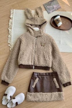 Rabbit Hood Teddy Two Piece Set