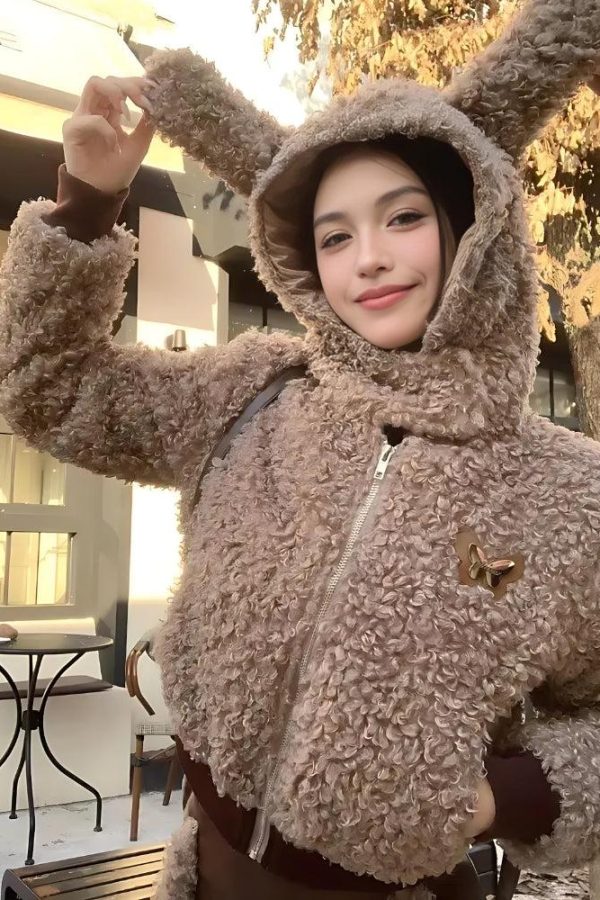 Rabbit Hood Teddy Two Piece Set