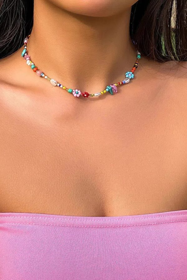 Rainbow Beaded Necklace
