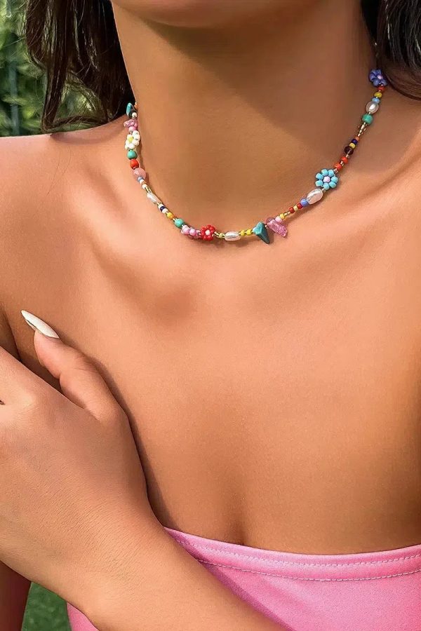 Rainbow Beaded Necklace