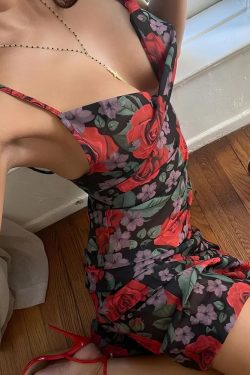 Red Rose Maxi Dress