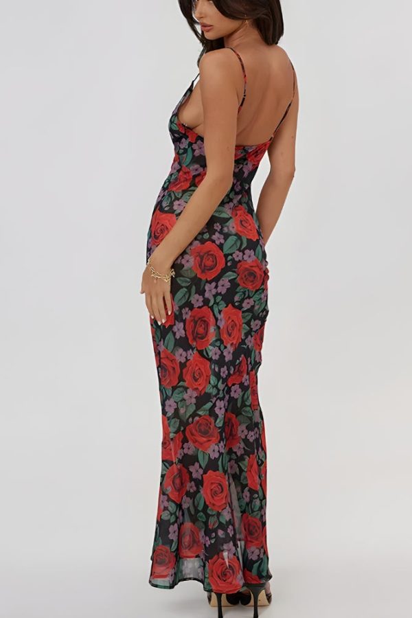 Red Rose Maxi Dress