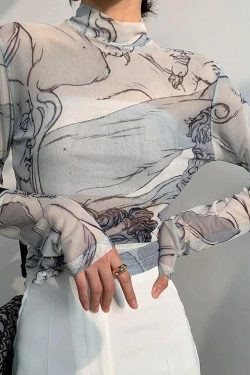 Renaissance Heads Mesh Top