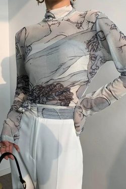 Renaissance Heads Mesh Top