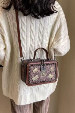 Retro 2025 New Brown Versatile Handheld Shoulder Bag