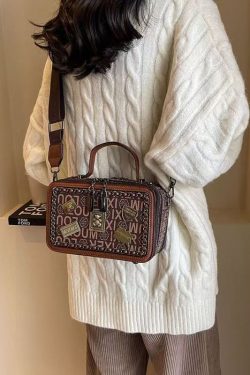 Retro 2025 New Brown Versatile Handheld Shoulder Bag