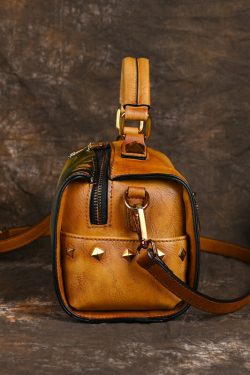 Retro Blue Black Hand Painted Versatile Handbag