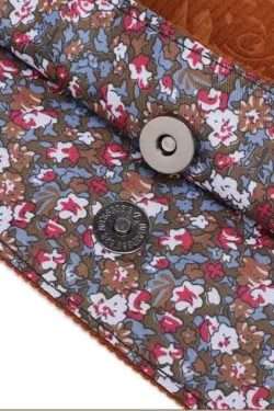 Retro Brown Jacquard Cotton Shoulder Bags