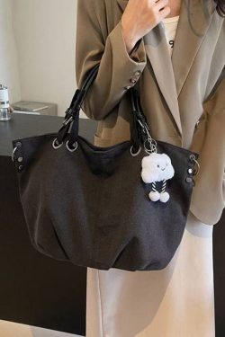 Retro Brown Large Capacity Canvas Tote Handbag