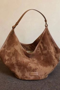 Retro Brown Large Capacity Corduroy Satchel Handbag