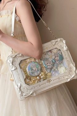 Retro Picture Frame Embossing Tote Bag