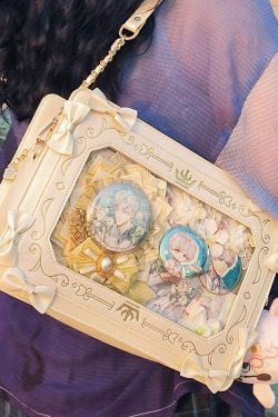 Retro Picture Frame Embossing Tote Bag