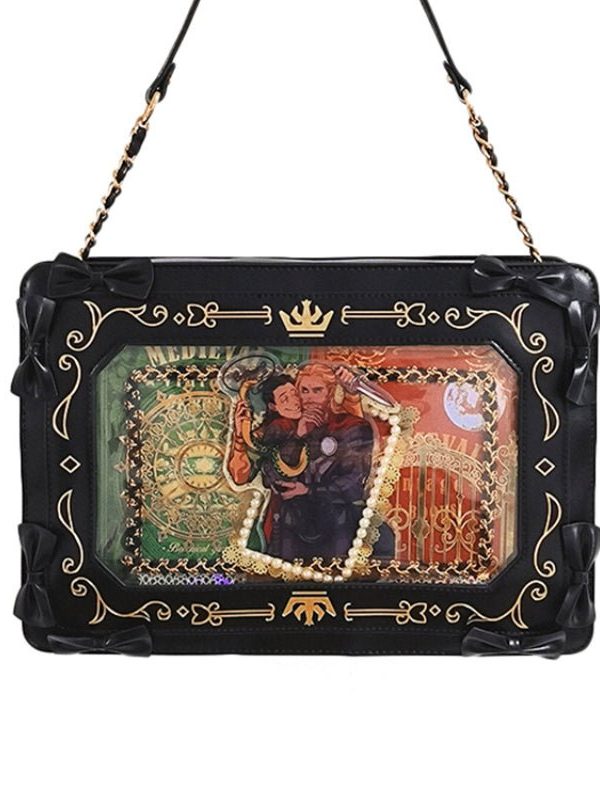 Retro Picture Frame Embossing Tote Bag