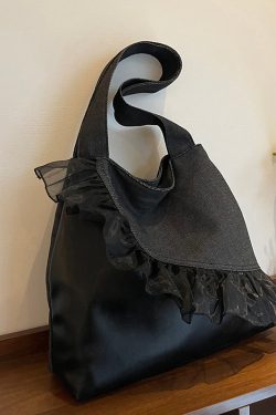 Retro Ruffled Patchwork Durable Cotton Women Handbags