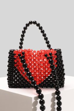Retro Silvery Hollow Out Love Patchwork Beading Shoulder Handbag