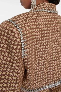 Rhinestone Blazer & Skirt Two Piece Set