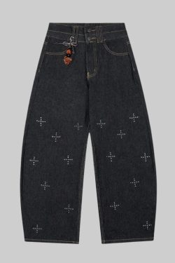 Rhinestone Detail Jeans