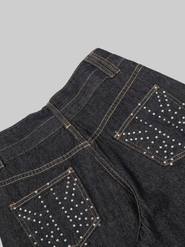 Rhinestone Detail Jeans
