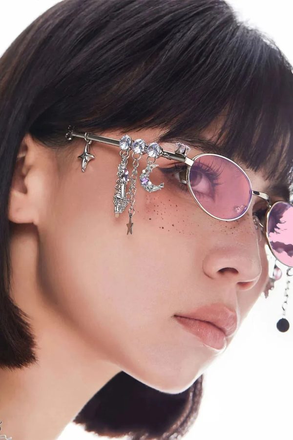 Rhinestone Oval Glasses