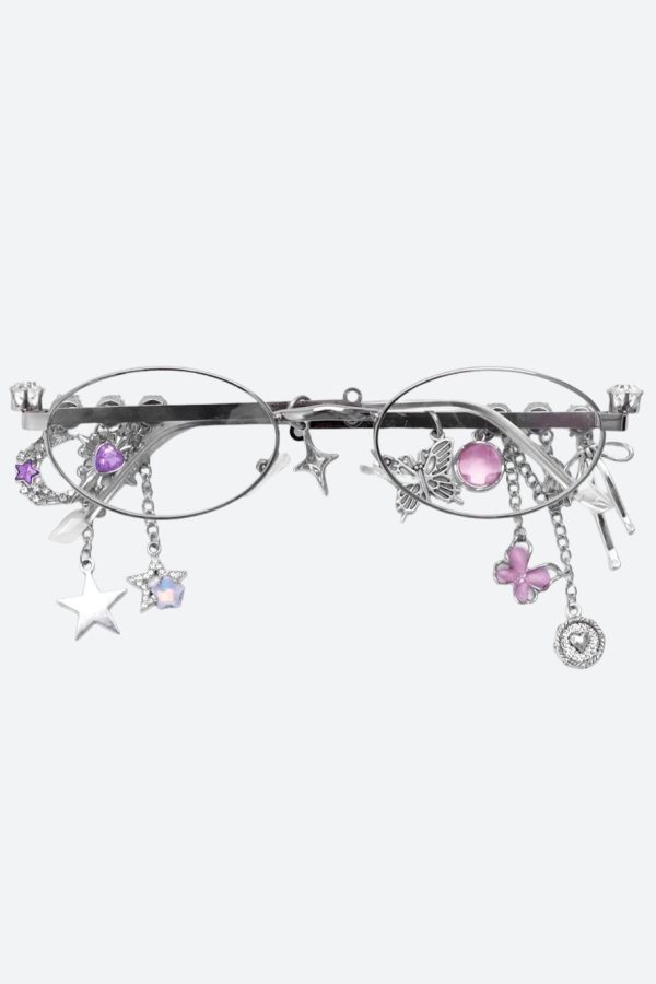 Rhinestone Oval Glasses