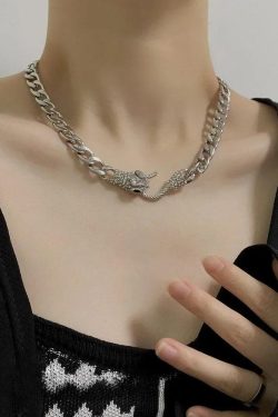 Rhinestone Snake Necklace