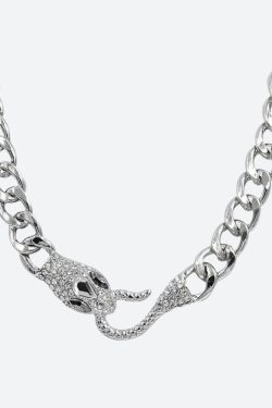 Rhinestone Snake Necklace