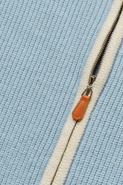 Ribbed Double Zip-Up Cardigan