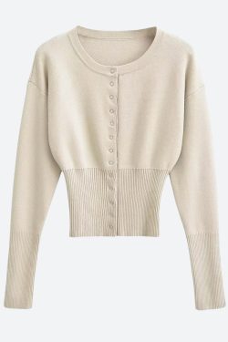 Ribbed Slim Fit Cardigan