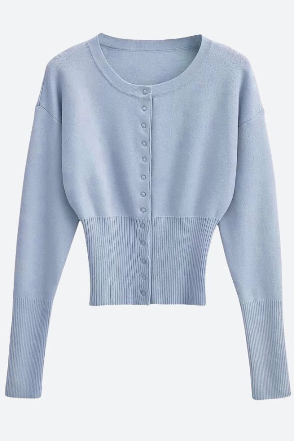 Ribbed Slim Fit Cardigan