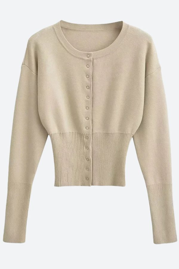 Ribbed Slim Fit Cardigan