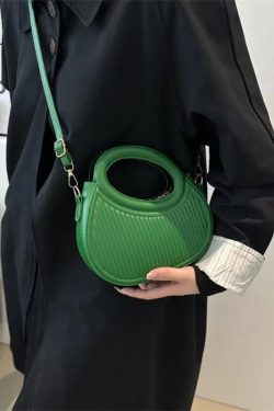 Ribbed Top-Handle Bag