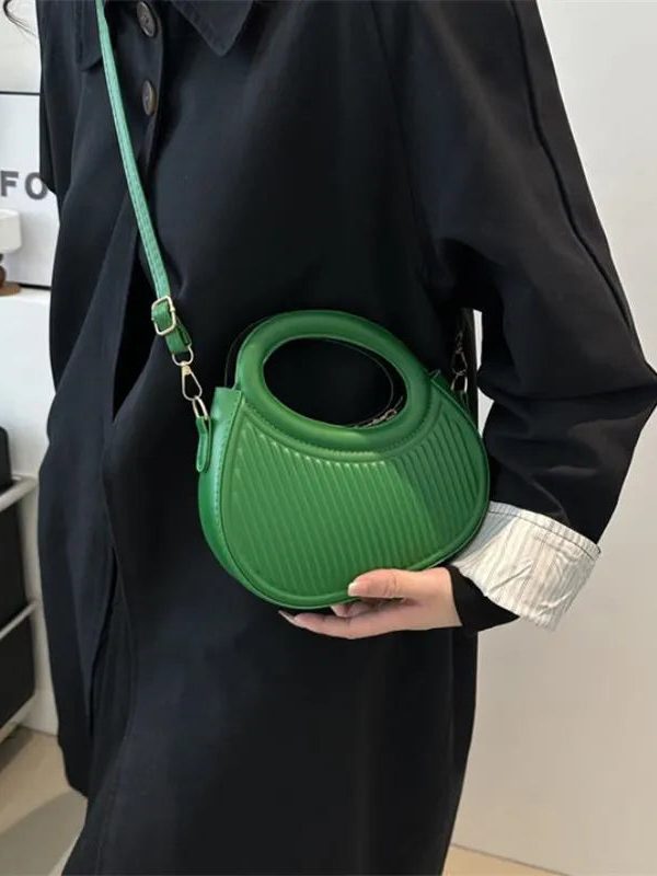 Ribbed Top-Handle Bag