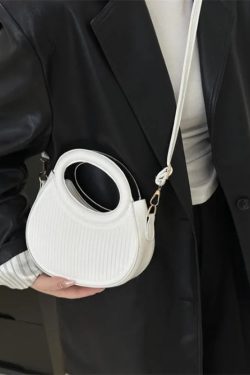 Ribbed Top-Handle Bag