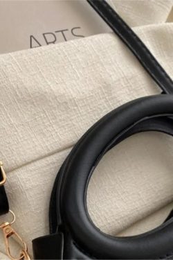 Ribbed Top-Handle Bag