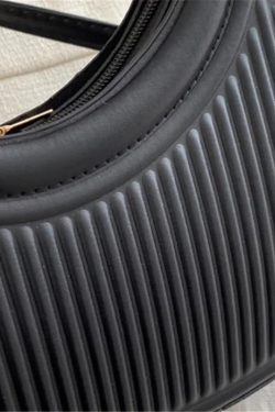 Ribbed Top-Handle Bag