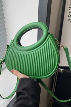 Ribbed Top-Handle Bag