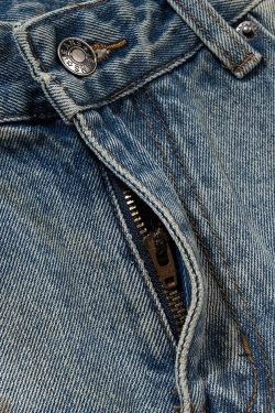 Ripped Wide Leg Denim Jeans