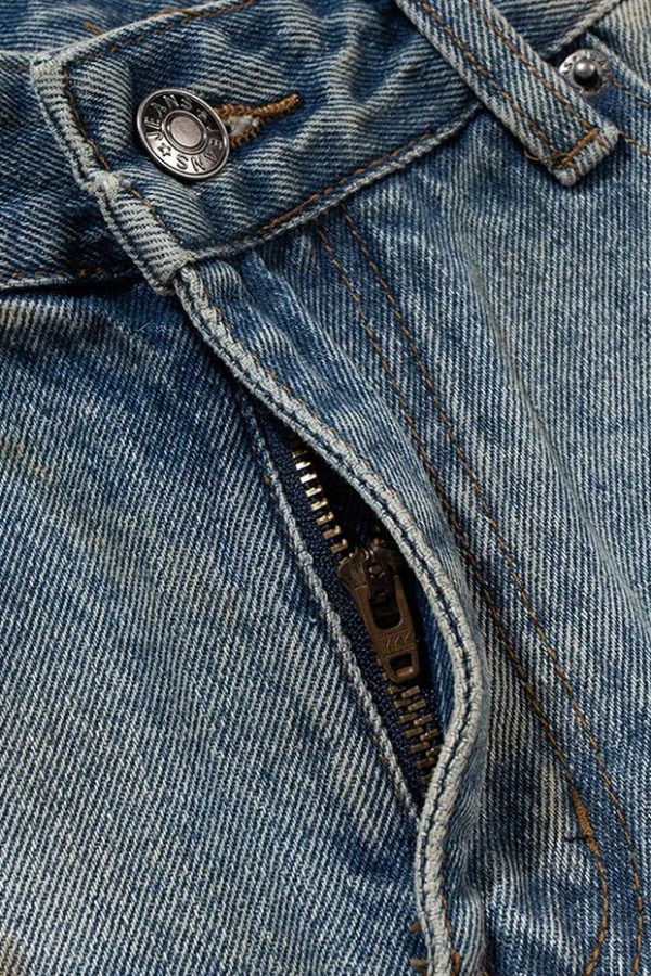 Ripped Wide Leg Denim Jeans