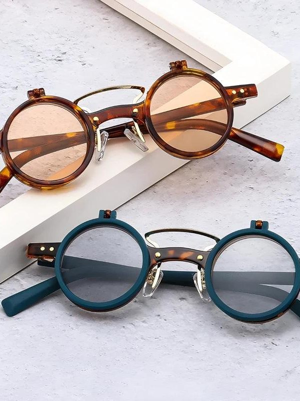 Round Flip-Up Sunglasses