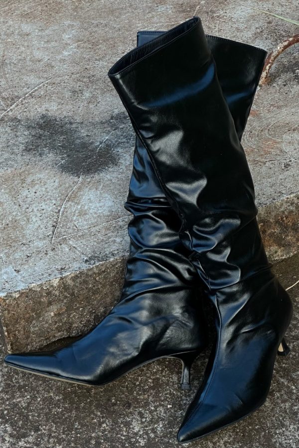 Royal Blue Splicing Stylish High Heel Boots Pointed Toe