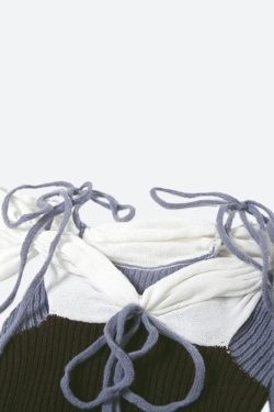 Ruched Knitted Mini Dress