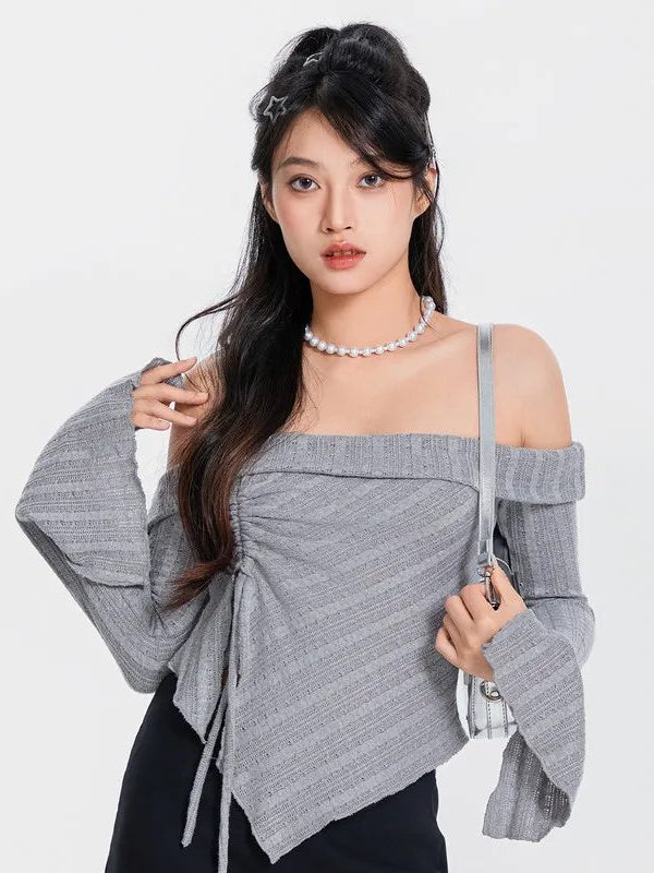 Ruched Off Shoulder Top