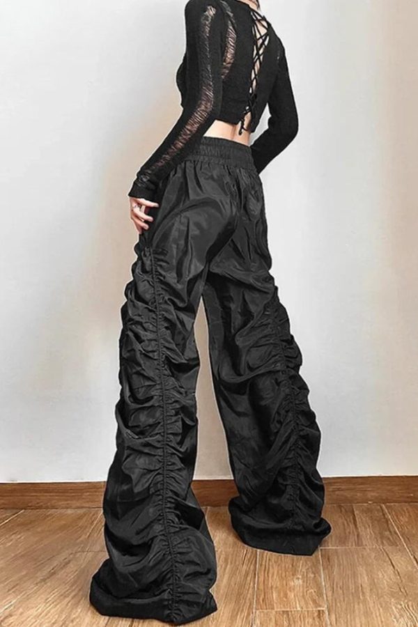 Ruched Parachute Pants